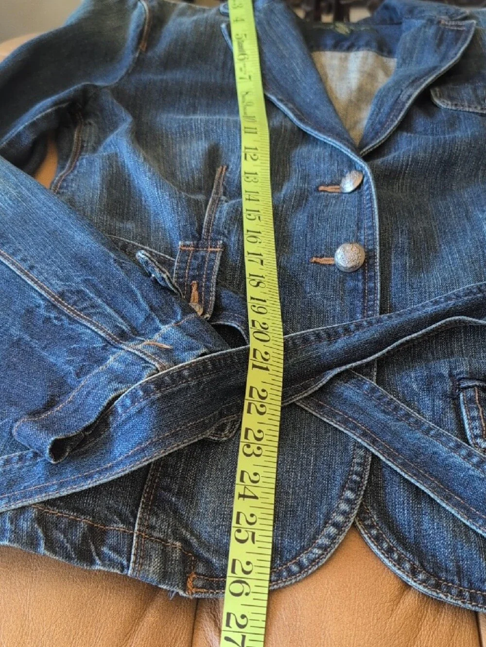 Ralph Lauren LRL Indigo Denim Belted Blazer Jacket Heritage Classic Americana - Picture 9 of 11